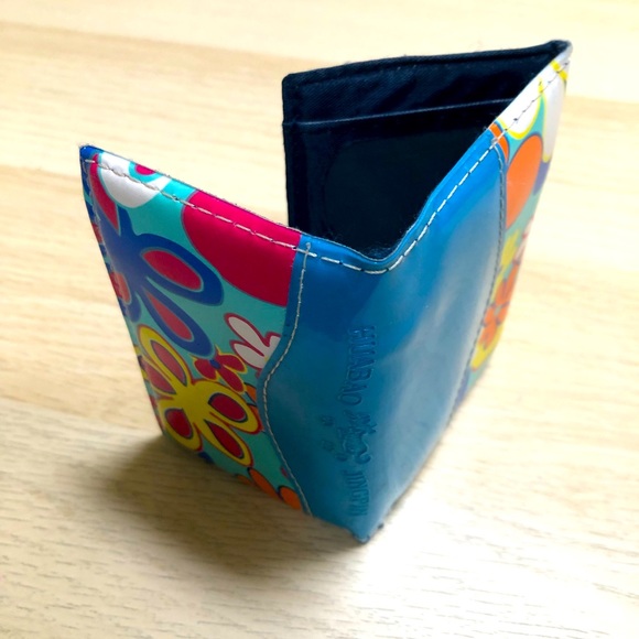 Huabao Jingpin Wallet in Blue with Flowers - Picture 6 of 12